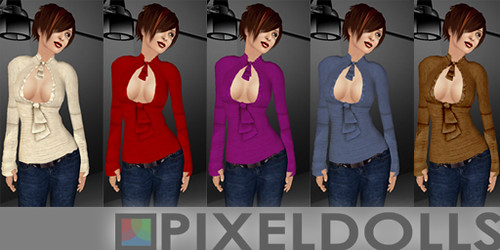 Image of designs from Pixel Dolls, the fashion designer within Second Life