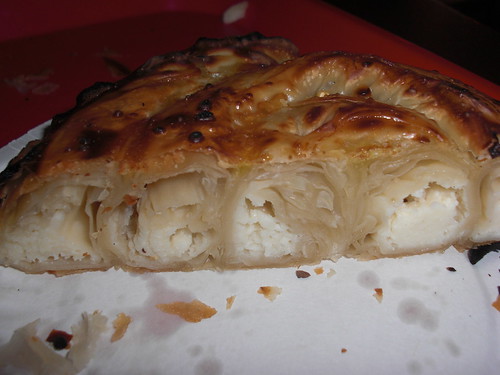 inside cheese pie