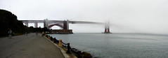 The Golden Gate in clouds
