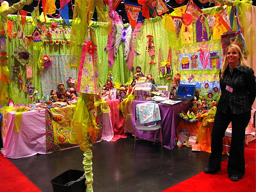 Elinor Peace Bailey's booth (with Beth)