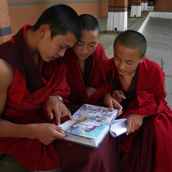 Young novices at Paro Dzong