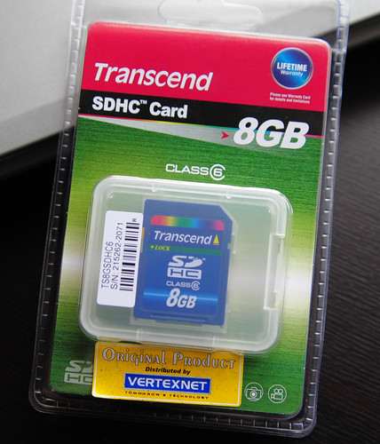 Transcend 8GB SDHC CARD (SD 2.0 SPD Class 6)
