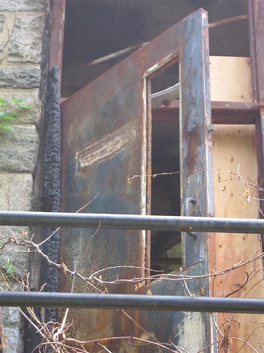 Fire damaged door