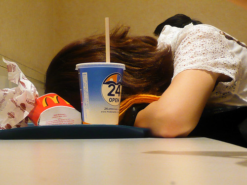 Asleep at McDonald’s by DocChewbacca, on Flickr