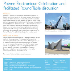 Celebration of Le Corbusier’s Poème Électronique