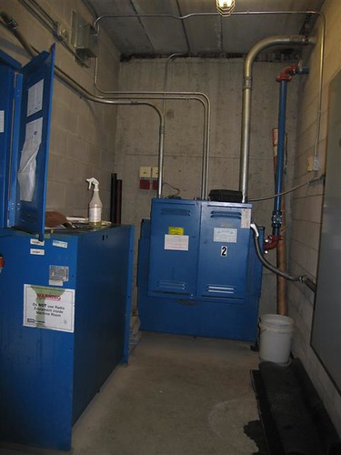 Elevator control and compressor boxes