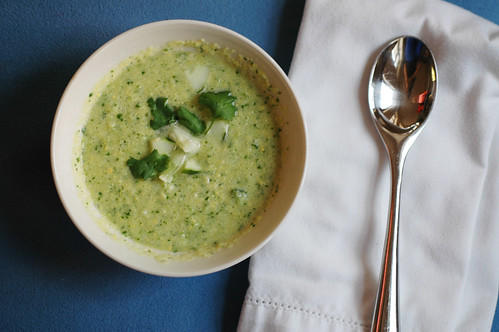 fresh corn and cucumber soup