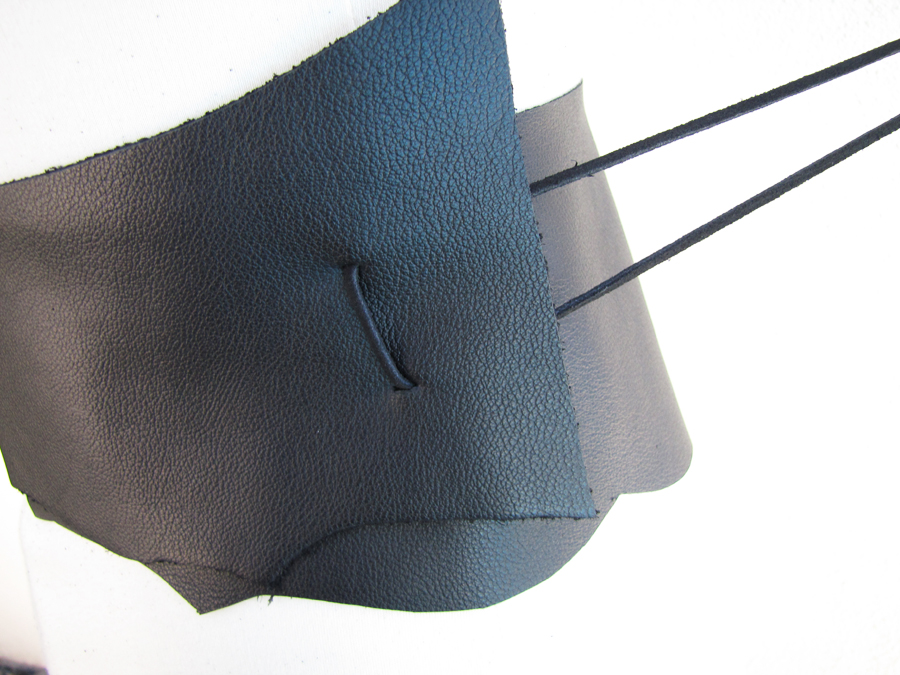 Leather Wrap Belt+Raw Edges+DIY-11