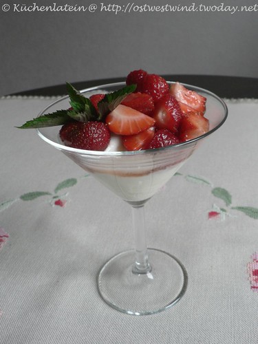 Strawberries on Yoghurt