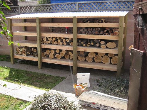 loading up the log racks