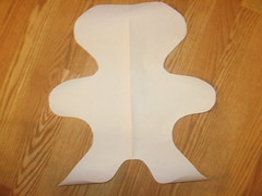 Make the pattern by folding the paper in half