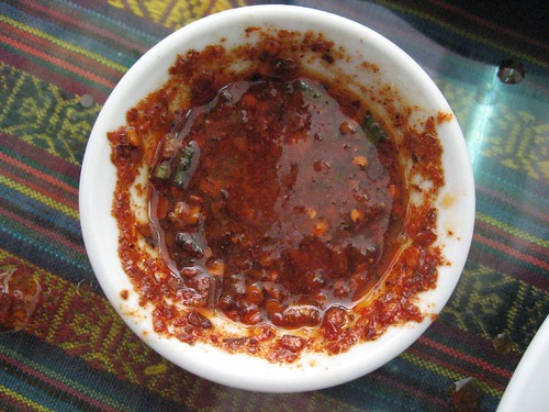 Spicy, Sichuan-style flavored dipping oil