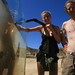 Hannah and Danger with Watertank