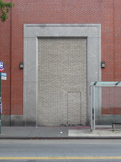 door in brick wall