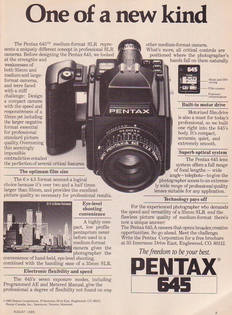 Pentax 645 - Pentax 645 Medium Format - Pentax Camera Reviews and