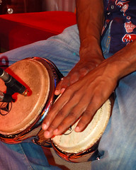 Bongo close-up during Soli-Fest at Kassel, Germany