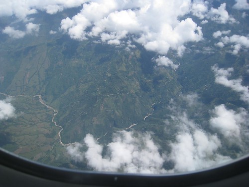 View on the flight from Bogota to Medellin