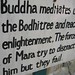 Close up of the meditation sign