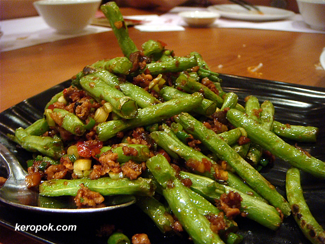 Long Beans with minced pork and olives