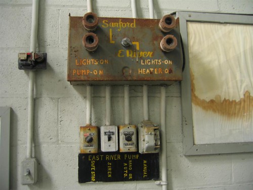 Old water treatment plant pump controls