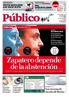 Zapatero depende de la abstencion