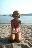 Plage de Golfo di Sogno : Cécile joue les pin-ups