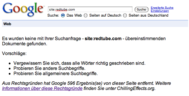 RedTube Removed from Google Germany