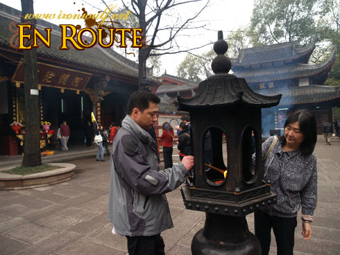 Wenshu Temple Incense Burning
