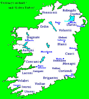 Keltoi Tribes-Ptolemys Ireland II (Ivernia)