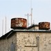 Antennas and the side of the large vent building