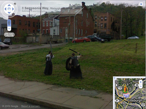 Larp Fans Captured On Camera By The Google Street View Car As It Drove Through A Suburban&Nbsp;Pittsburgh Neighborhood.