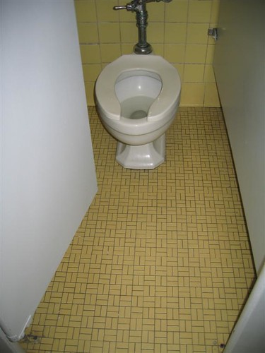 Alternating rectangle bathroom tiles