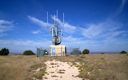 Transmitter on top of Tucumcari Mountain.