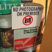 No photography on premises sign