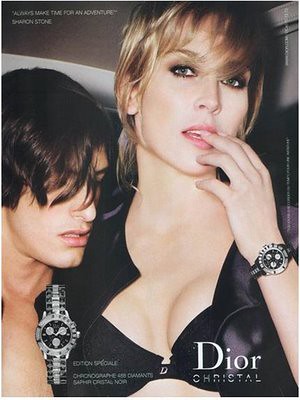 Rare image of Sharon Stone for Christian Dior