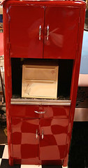Restored Red Metal Kitchen Cabinet for sale • <a style="font-size:0.8em;" href="http://www.flickr.com/photos/85572005@N00/2311260919/" target="_blank">View on Flickr</a>
