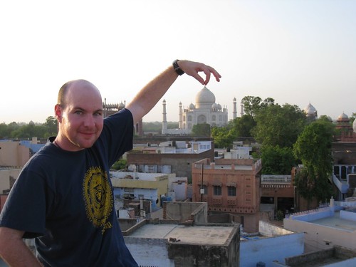Playing with perspective in Agra