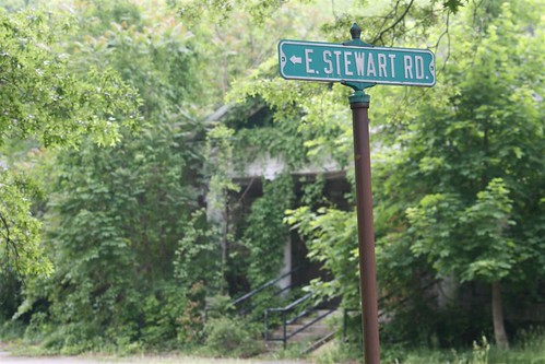 Old East Stewart Road sign post