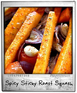 Spicy Sticky Roast Squash