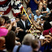 Barack Obama enters Lou Higgins Gymnasium at BW