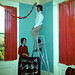 Tim Work & Lynn Robinson decorating the Teke house
