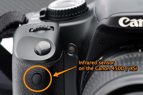 Infrared sensor on the Canon XSi _ 450D