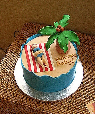 Luau Baby Shower Cake