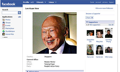 Lee Kuan Yew (李光耀) on Facebook - Alvinology