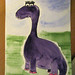 Watercolor dinosaur by Chris' mom :)