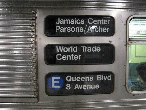 World Trade Center bound E-train