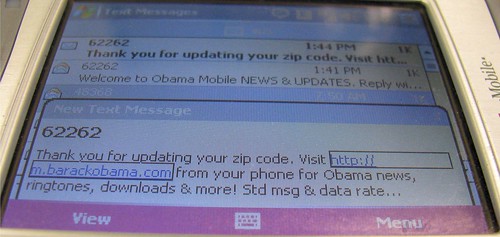 Barack Obama Text Message Marketing Screenshot 2