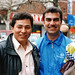 Periodista chileno Edgar Andaur y Yo, en Queens, New York. 1990?