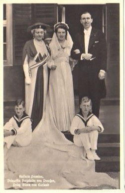 Heirat Prinzessin Herzeleid von Preussen mit Prinz von Kurland