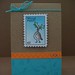 Holly bird faux postage mini